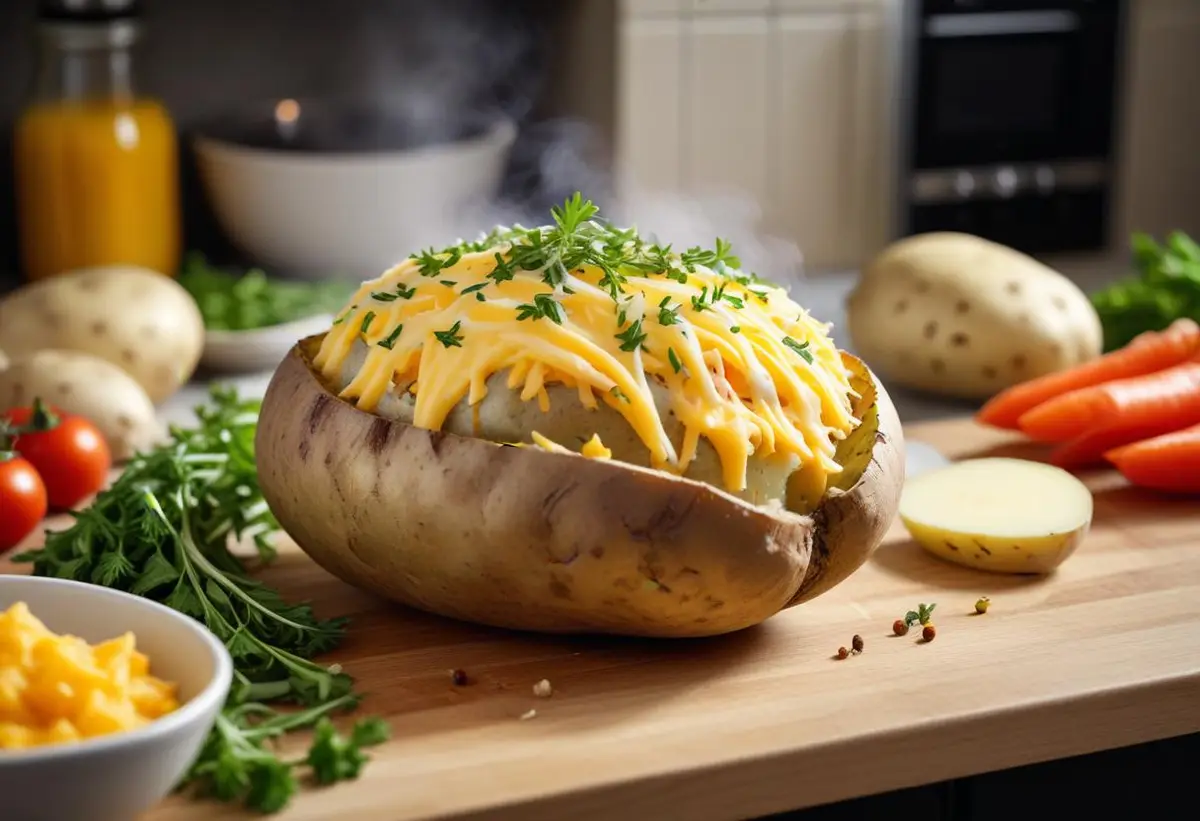 Så lagar du snabb bakad potatis i micro hemma illustration